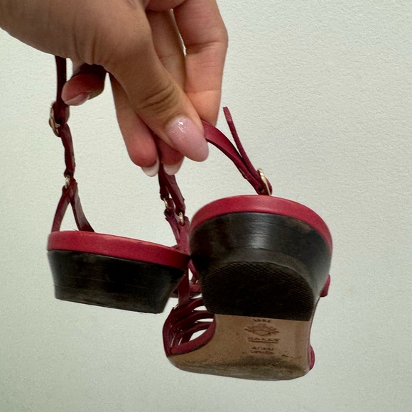 vintage Bally red gladiator sandals - Picture 6 of 7